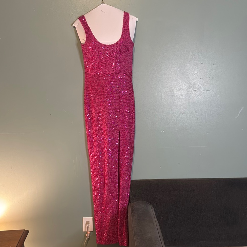 Fashion Nova Sparkling Pink Maxi Dress